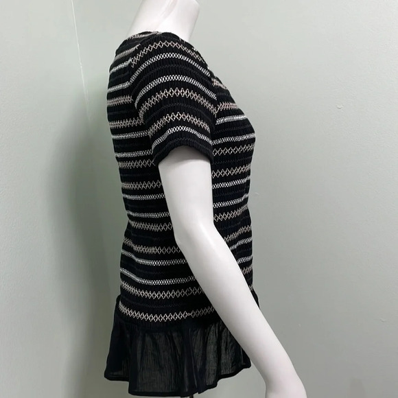 ANTHROPOLOGIE Meadow Rue Smocked Peplum Top - Picture 5 of 8
